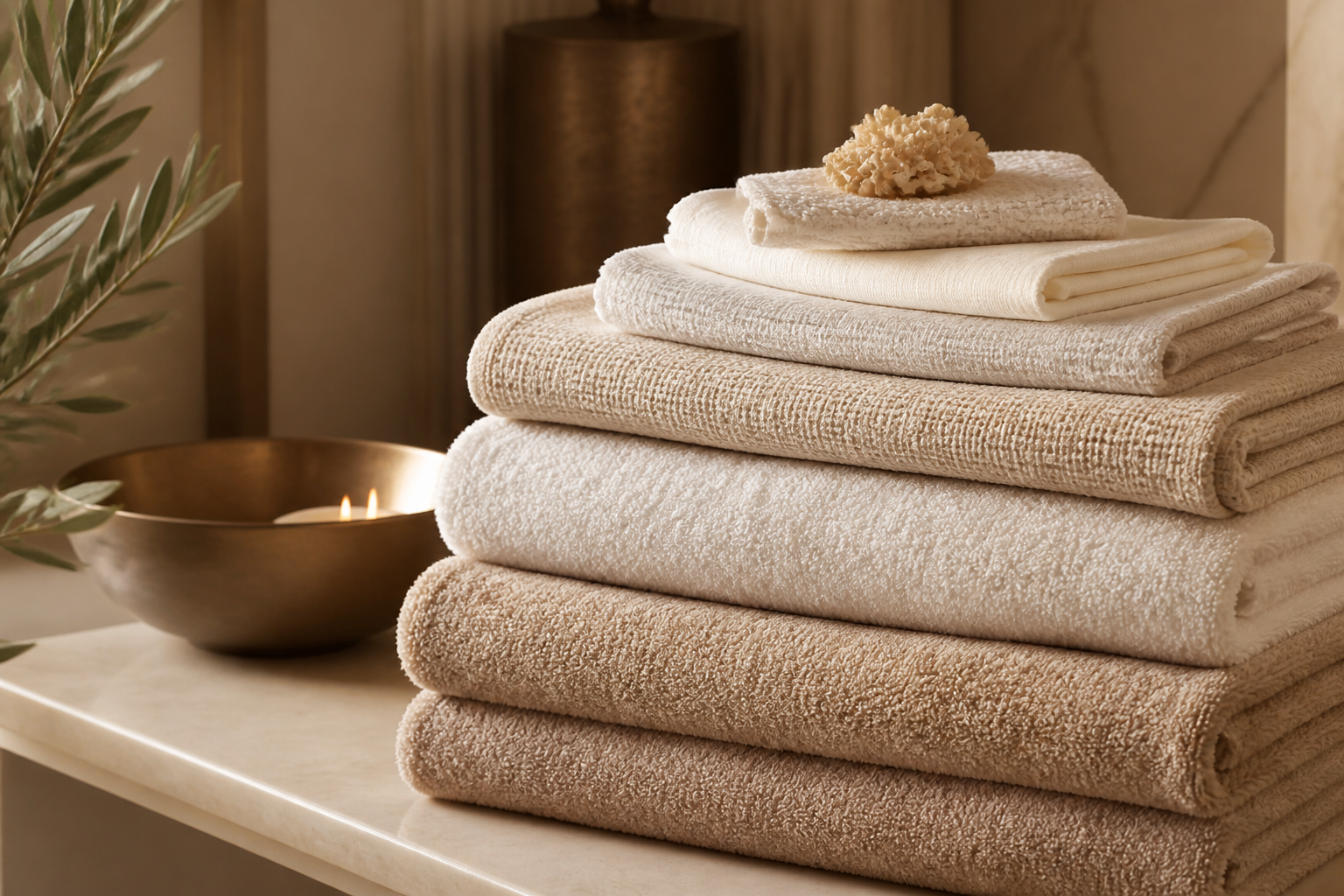 Fresh spa linens at Dubai Massage Spa on River Rd, Nairobi