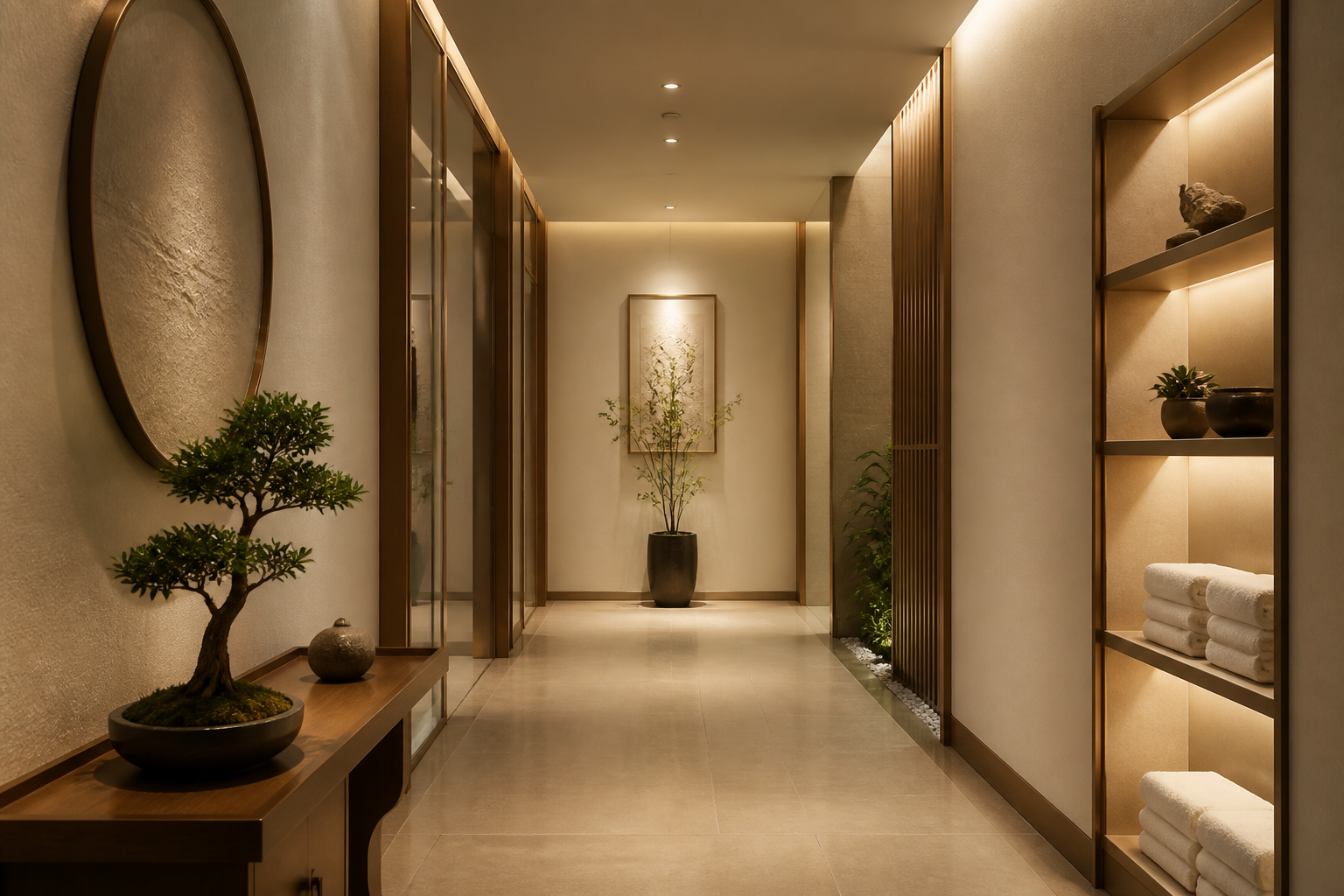 Calm spa interior at Dubai Massage Spa on River Rd, Nairobi